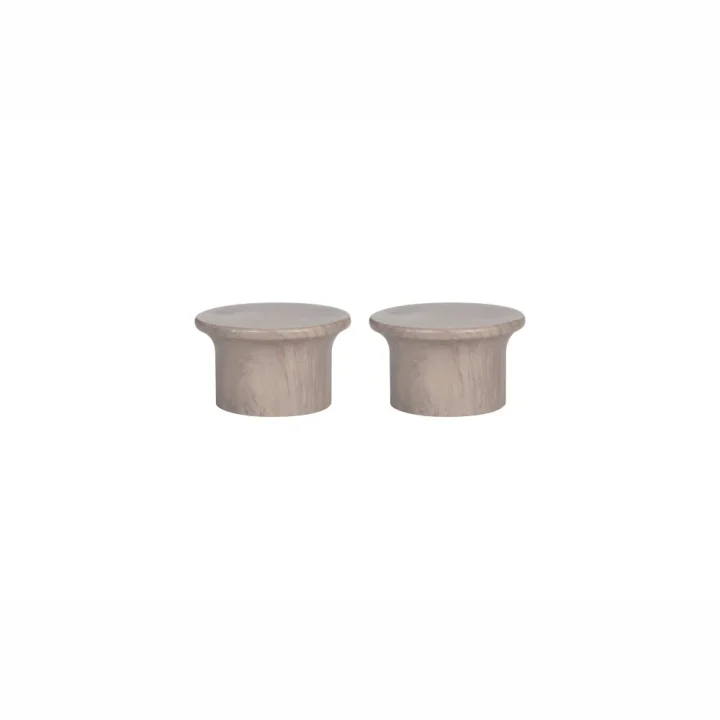 34mm Designer Curtain Pole End Caps - Sea Mist