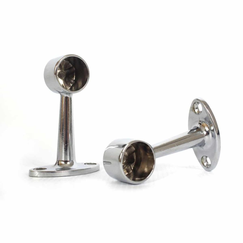 ROUND WALL BRACKETS -19MM CHROME