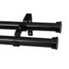 Black curtain pole end caps for 32mm double pole set by Finishing Touches SA.