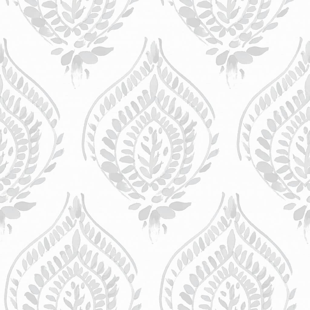 Ceci Medallion wallpaper in umber with intricate design details.