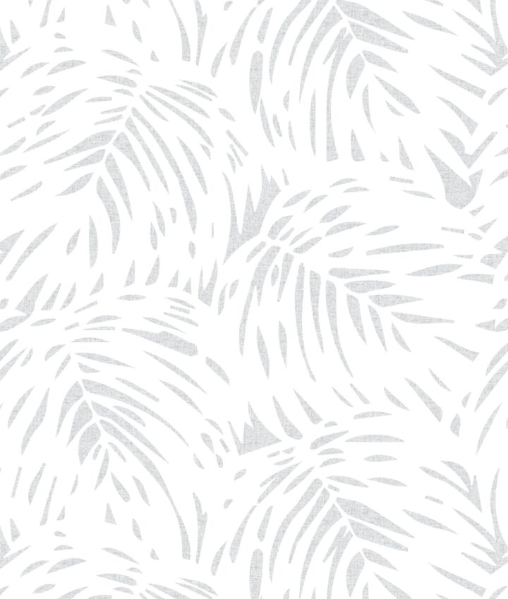 Silhouette Leaf Wallpaper - Grey