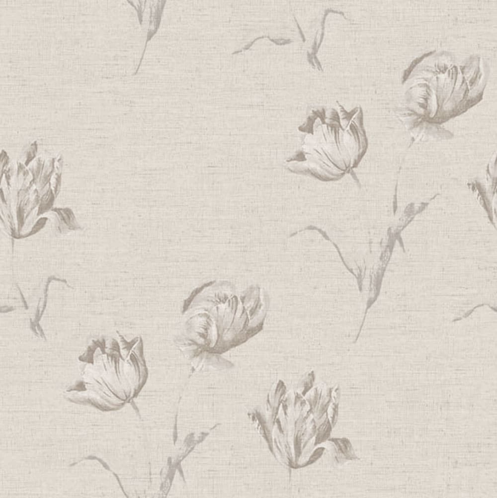 Wallpaper - Tulip Linen - Grey