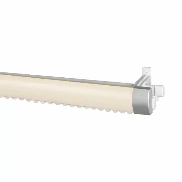 40MM PELMET POLE-CURTAIN TRACK WITH PELMET POLE-CREAMWASH