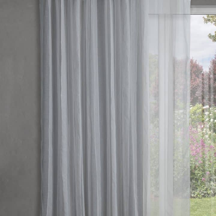 STUART GRAHAM READY MADE UNLINED SHEER EYELET CURTAINS-SUNSHINE