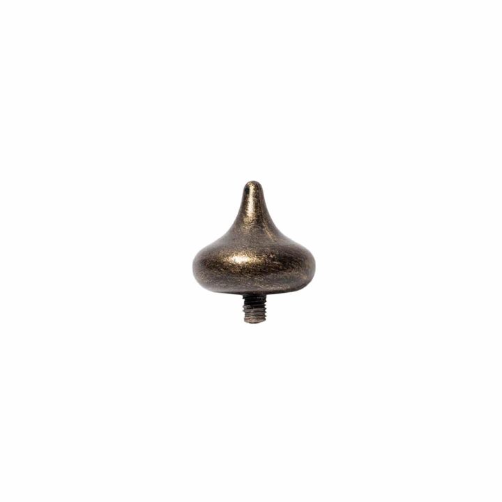 28mm Gypsy Curtain Pole Teardrop Finials - Black - Image 3