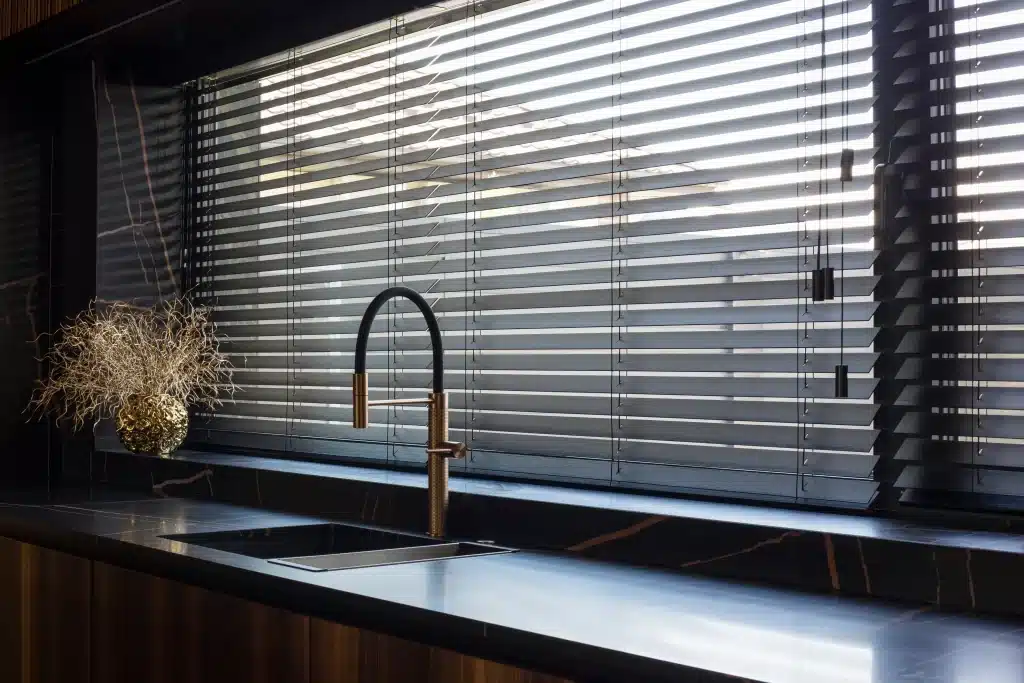 Aluminium Venetian Blinds In The Kitchen 1 Aluminium blinds in your kitchen kitchen