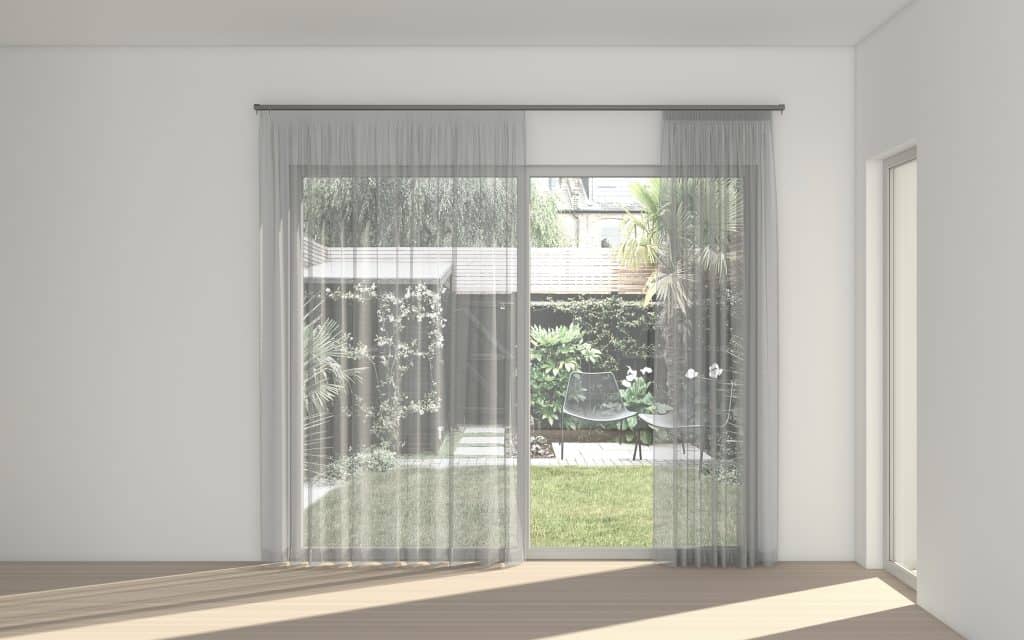 STUART GRAHAM READY MADE TEXTURED SHEER TAPED CURTAINS-TRANQUIL