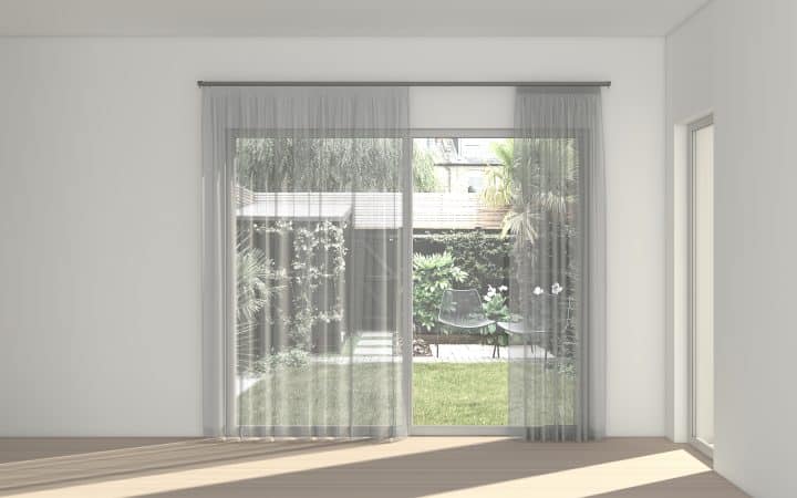 STUART GRAHAM READY MADE TEXTURED SHEER TAPED CURTAINS-TRANQUIL