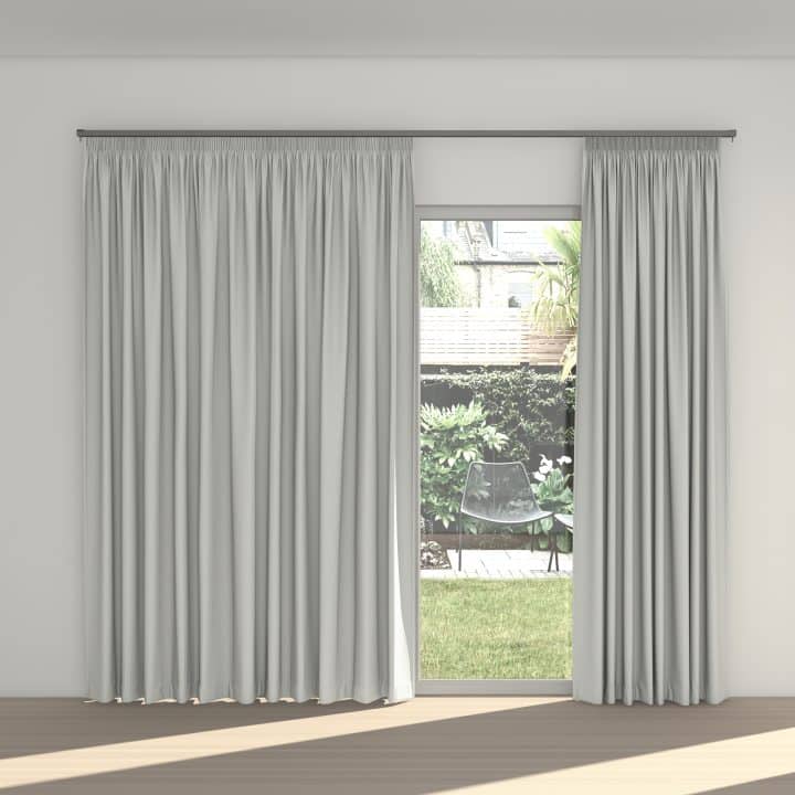 STUART GRAHAM READY MADE SHEER TEXTURED TAPED CURTAINS-WHIMSICAL