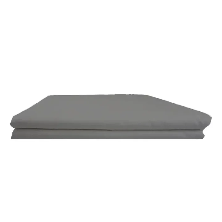 Grey Percale Fitted Sheet - 100% Cotton - Image 3