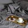 Percale Plain Grey Duvet Cover - 100% cotton