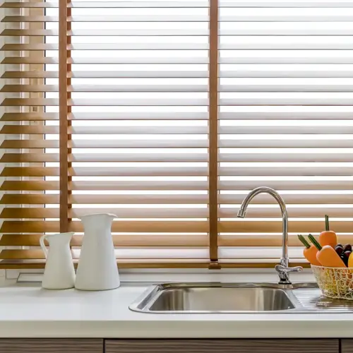 Finishing Touches - Custom Made Blinds - 50mm Plass Wood Venetian Blinds