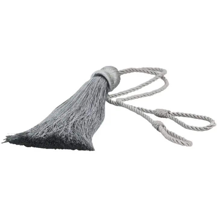 Small Tie Backs with Tassels - Grey