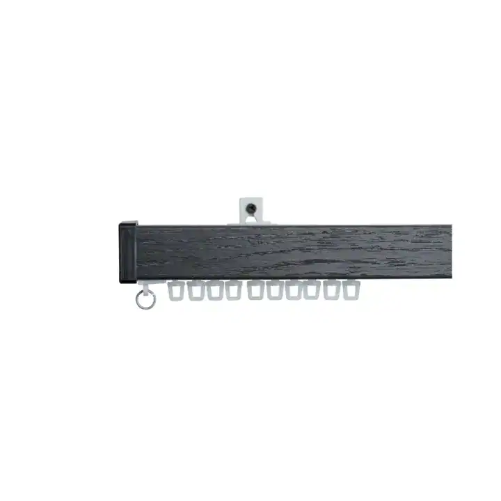 32mm cubic pelmet with C-track in anthracite color for window treatments.