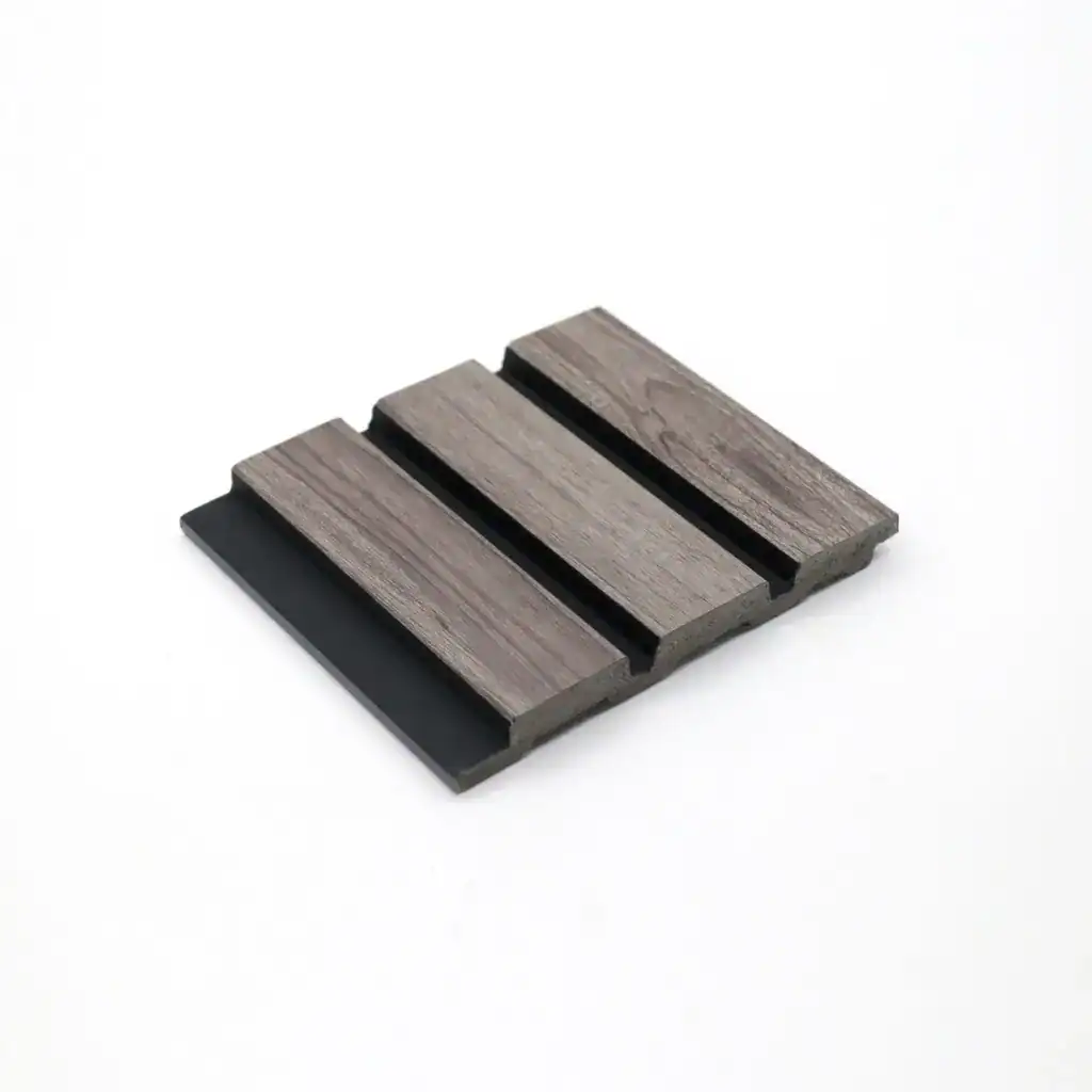 Grey and black wall panel sample for interior design.