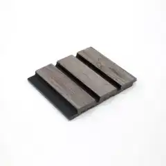 Grey and black wall panel sample for interior design.