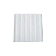 White waterproof wall panel with vertical ridges for wall cladding.