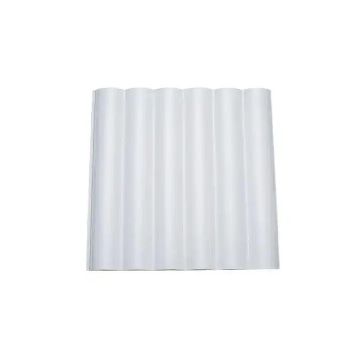 White waterproof wall panel with vertical ridges for wall cladding.