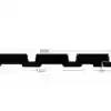 Cross-sectional view of Kiaat & Black Wallpanel with detailed measurements.