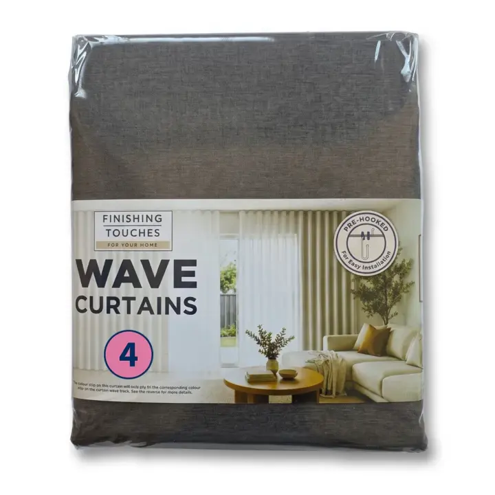 Wave Curtains & Wave Tracks - Made To Match 36 Wave Aura Lined Wave Curtain (Iron) - 370 x 250cm