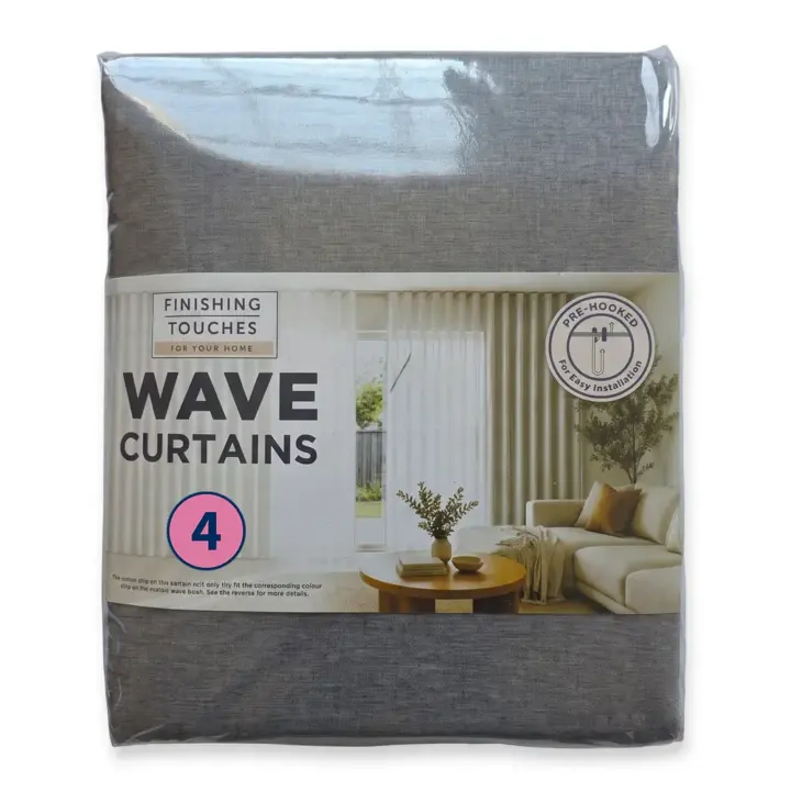 Wave Curtains & Wave Tracks - Made To Match 35 Finishing-Touches-Made-To-Match-Wave-Curtains-Aura-Steel-(Pack-Shot-370cm)