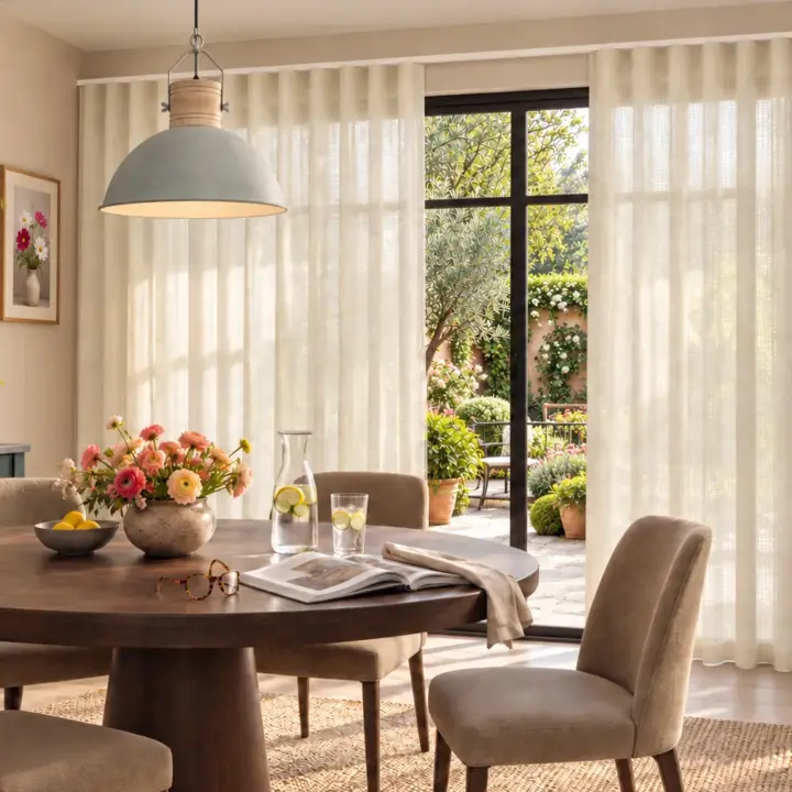 Finishing Touches - Made To Match Wave Curtain - Reply Sheer (Ivory)