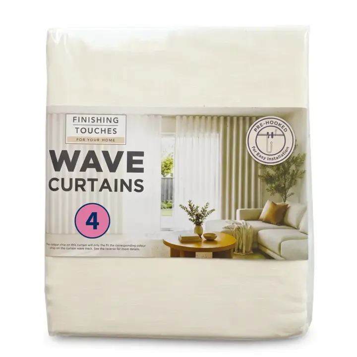 Wave Curtains & Wave Tracks - Made To Match 32 Finishing-Touches-Made-To-Match-Wave-Curtains-Reply-Sheer-Ivory-(Pack-Shot-370cm)