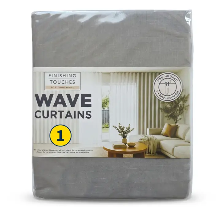 Wave Curtains & Wave Tracks - Made To Match 12 Finishing Touches - Made To Match Wave Curtain - Reply Sheer Pack Shot 210cm (Smoke)