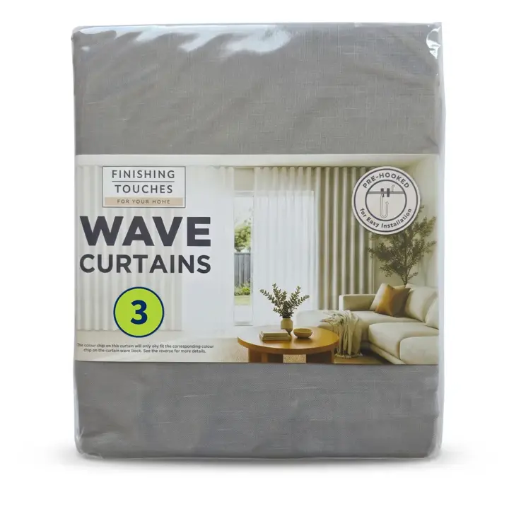 Wave Curtains & Wave Tracks - Made To Match 5 Finishing Touches - Made To Match Wave Curtain - Reply Sheer Pack Shot 285cm (Smoke)