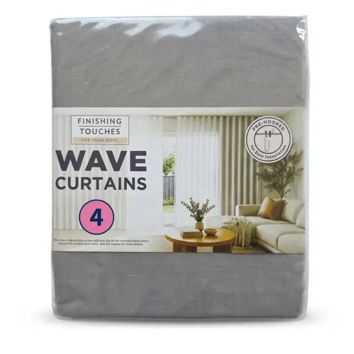 Wave Curtains & Wave Tracks - Made To Match 33 Finishing Touches - Made To Match Wave Curtain - Reply Sheer Pack Shot 370cm (Smoke)