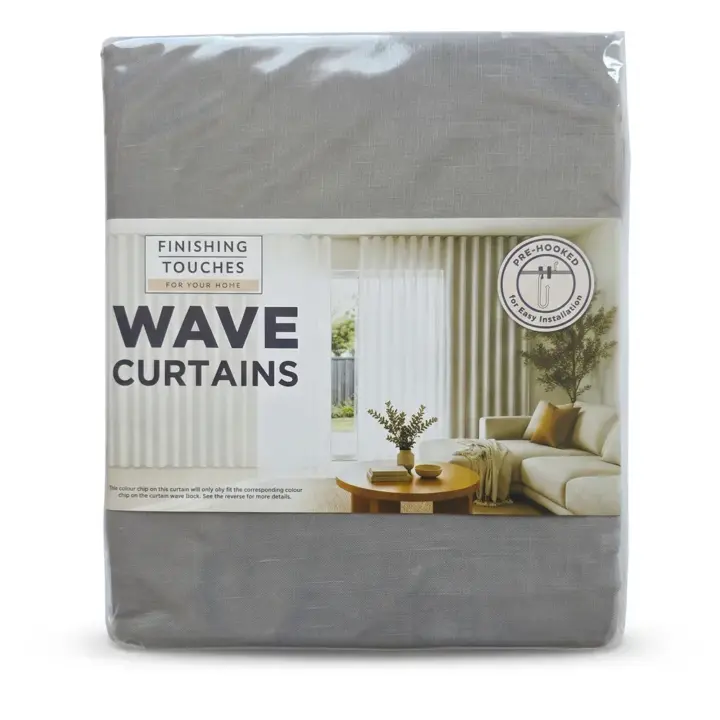 Finishing Touches - Made To Match Wave Curtain - Reply Sheer Pack Shot (Smoke)