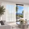 Finishing Touches - Made To Match Wave Curtain - Reply Sheer (White)
