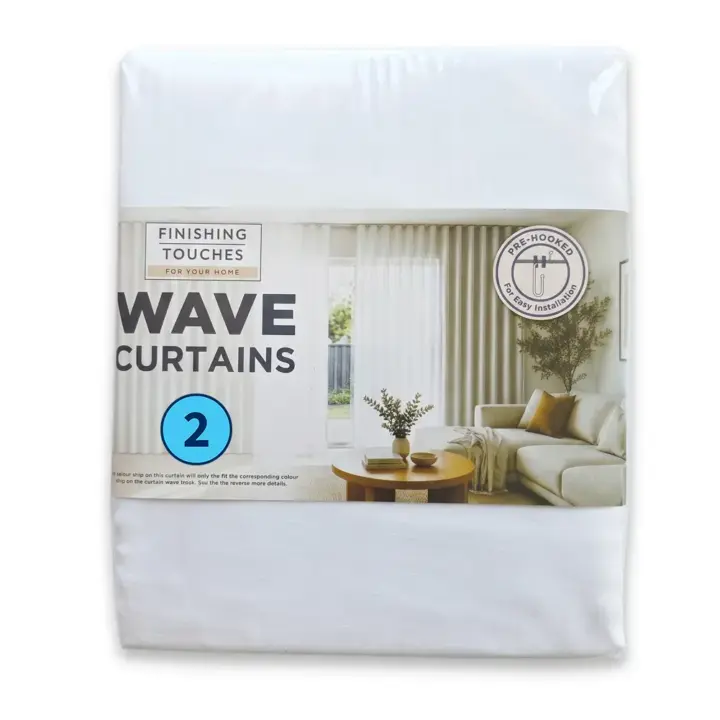 Wave Curtains & Wave Tracks - Made To Match 17 Finishing Touches - Made To Match Wave Curtain - Reply Sheer Pack Shot 265cm (White)
