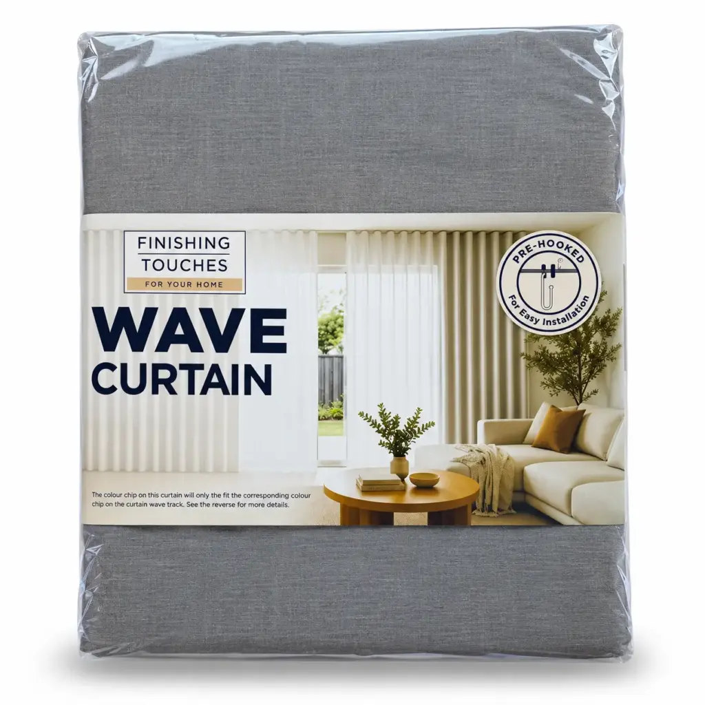 Wave Reply Sheer Wave Curtain (Smoke)