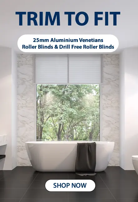 Finishing Touches - Shop Trim To Fit Aluminium Venetian Blinds, Roller Blinds & Drill Free Blinds Now!